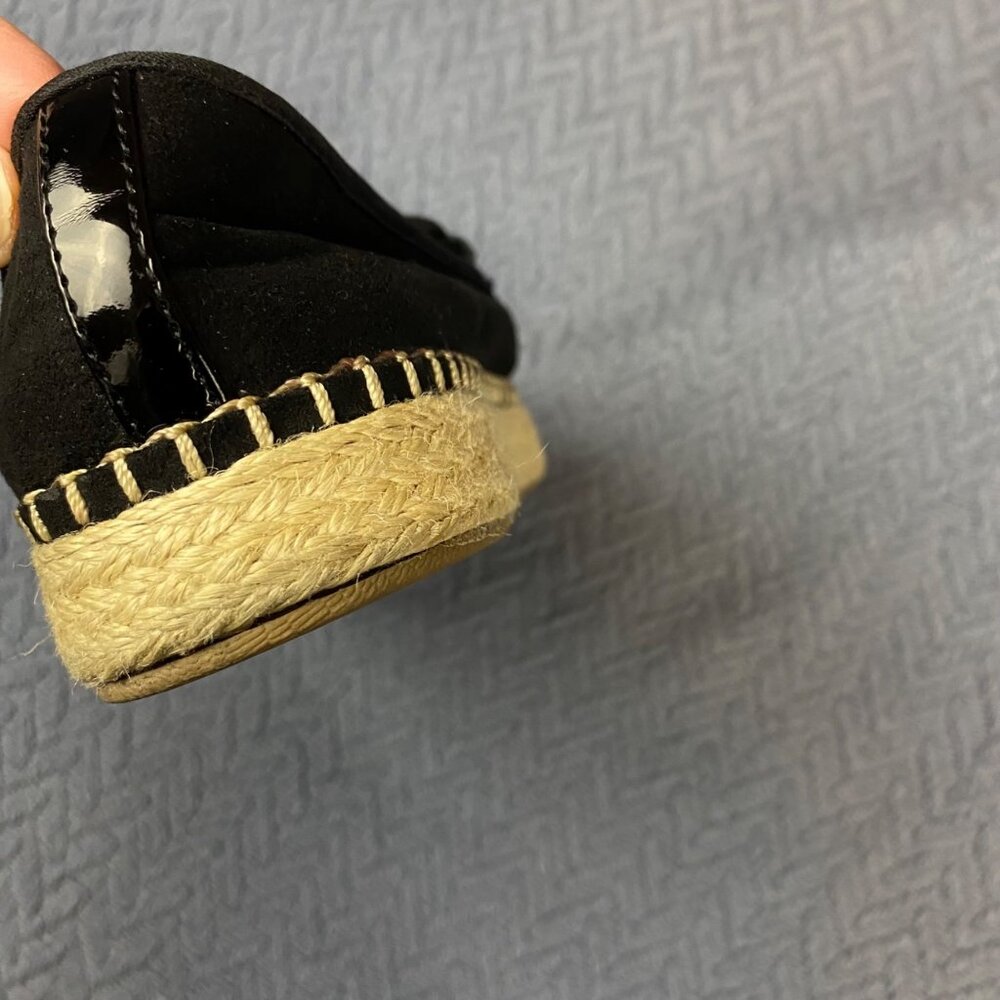 Dr. Scholls Womens Black Suede Espadrilles Slip-On Shoes 7.5M Foam Sole Far Out - Picture 7 of 8